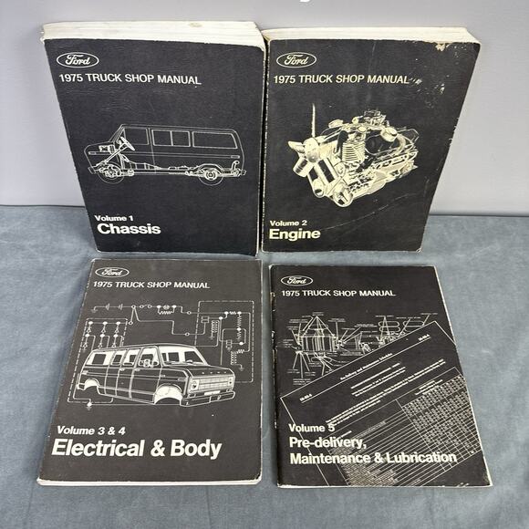 Ford 1975 Truck Shop Manual Complete Set Volumes 1-5 Bronco Econoline F-Series - Picture 2 of 15